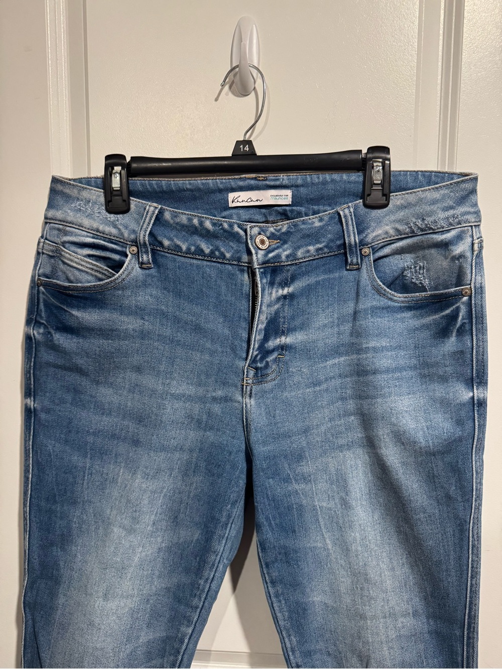 Kancan Raw Hem Crop Jeans - Size 14 - Picture 2 of 5